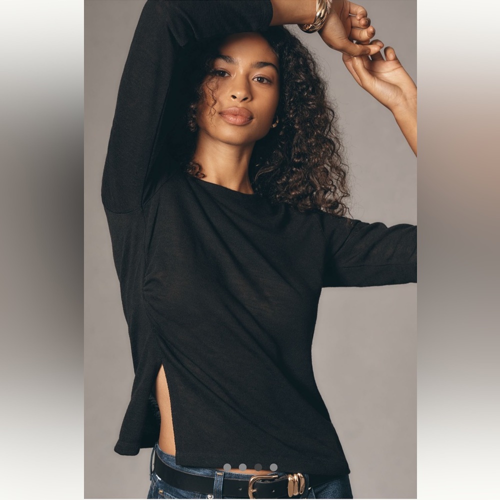 NWT Anthropologie Sanctuary Long-Sleeve Side-Slit Tee
